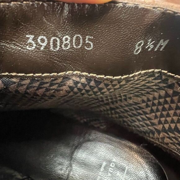 Aquatalia Block Heel Almond Toe Brown Leather Zip Ankle Boots Womens Size 8.5M - Picture 9 of 11